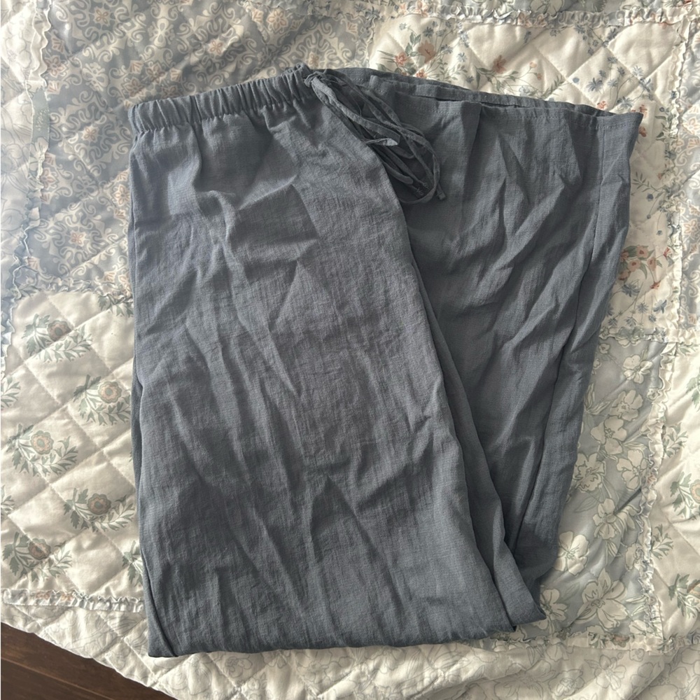 Zara wide-leg linen pants